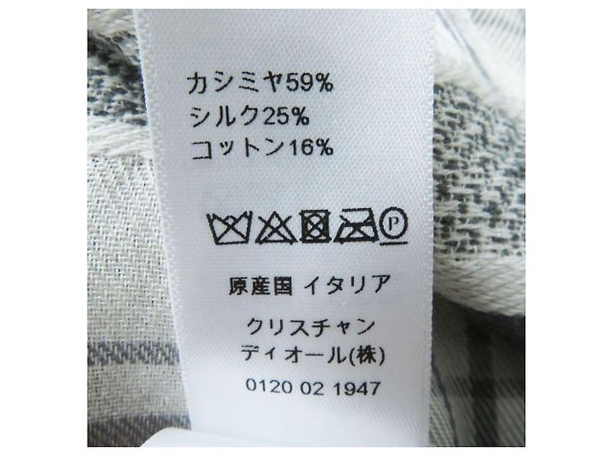 Christian Dior Stola in cashmere e seta da uomo DIOR Homme Marrone Bianco - vista 9