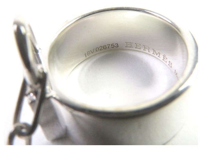 Hermès HERMES Alpha Kelly AG925 Clochette Cadena Double Ring Argento - vista 11