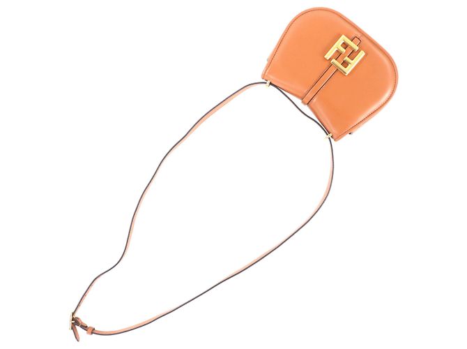 Borsa a spalla in pelle Fendi 8BS082 Camon Small Marrone - vista 7