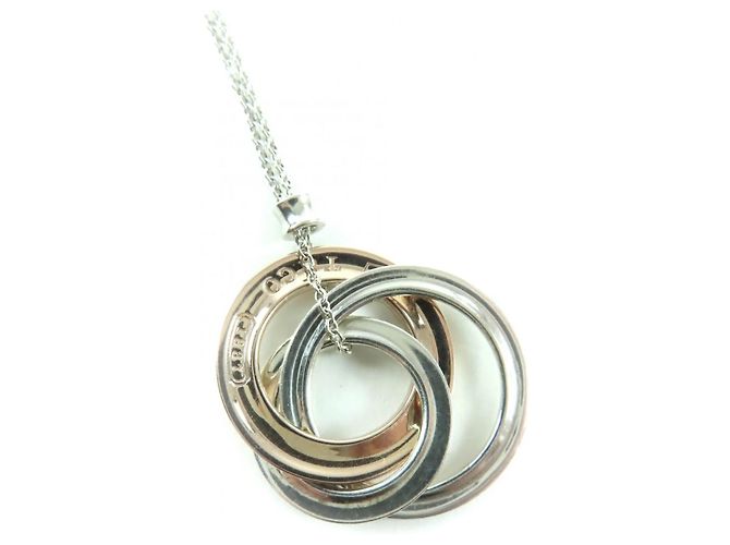 Tiffany & Co Collana in metallo 925 Tiffany 1837 con cerchi intrecciati Argento D'oro - vista 2
