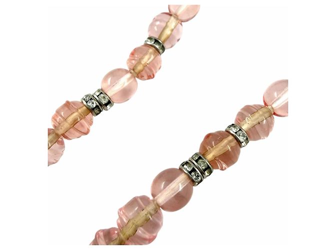 Collar choker de strass con cinta Coco Mark B23S modelo 2023 de Chanel Plata Rosa - vista 6