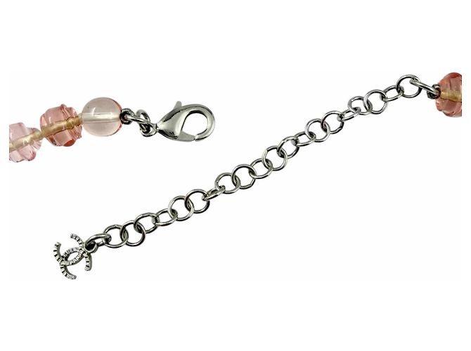 Collar choker de strass con cinta Coco Mark B23S modelo 2023 de Chanel Plata Rosa - vista 7