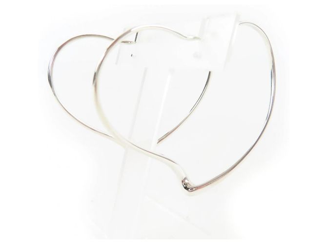 Orecchini a cerchio grandi Open Heart di Elsa Peretti di Tiffany & Co. Argento - vista 3