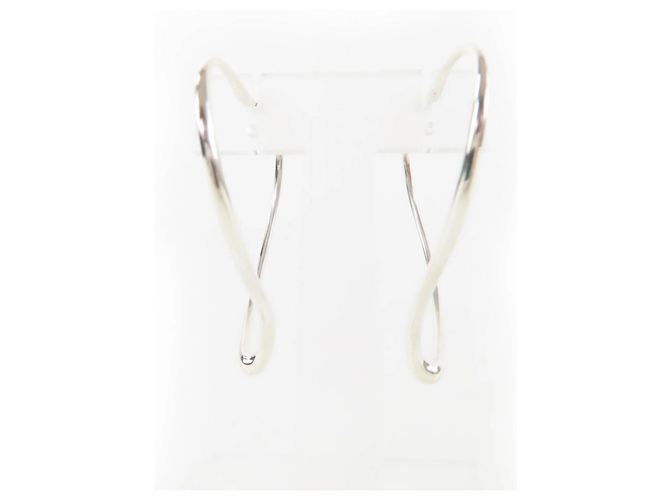 Orecchini a cerchio grandi Open Heart di Elsa Peretti di Tiffany & Co. Argento - vista 4
