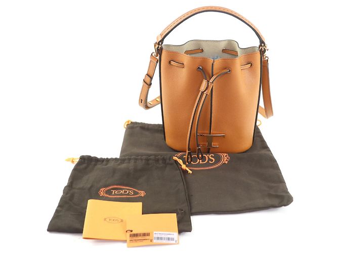 Borsa a secchiello 2 in 1 in pelle marrone Tod's - vista 2