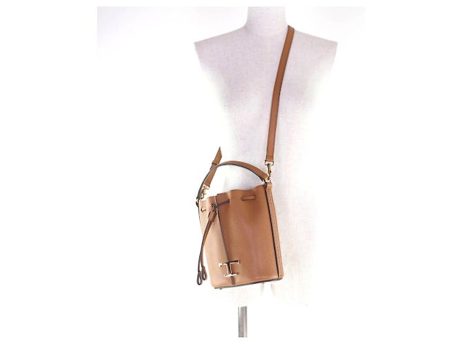 Borsa a secchiello 2 in 1 in pelle marrone Tod's - vista 6