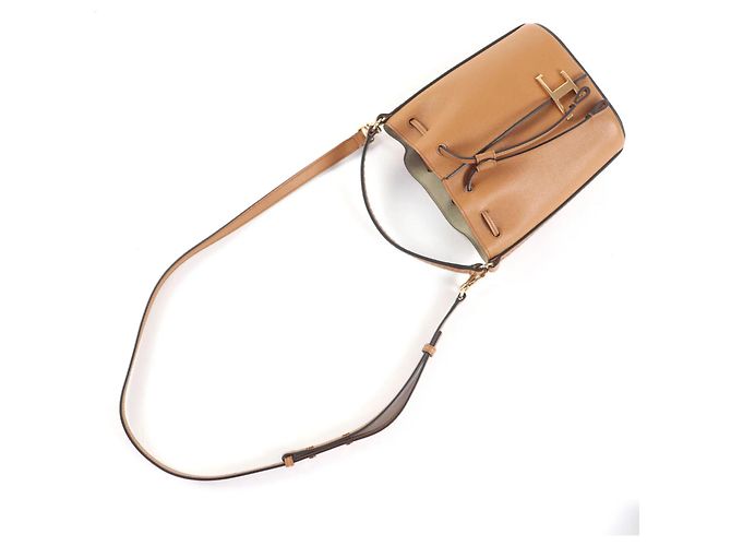 Borsa a secchiello 2 in 1 in pelle marrone Tod's - vista 9