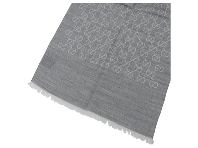 Sciarpa in misto lana e seta Gucci Marrone - vista 4