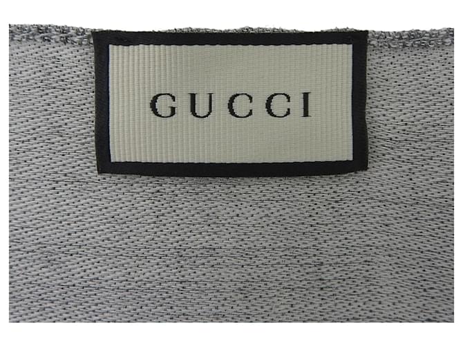 Sciarpa in misto lana e seta Gucci Marrone - vista 6