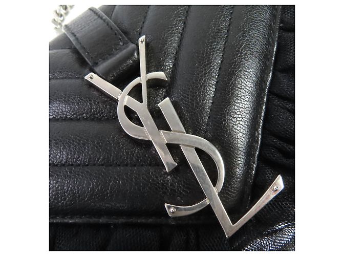 Borsa a Spalla in Pelle Classic Baby Chain di Saint Laurent Nero - vista 11