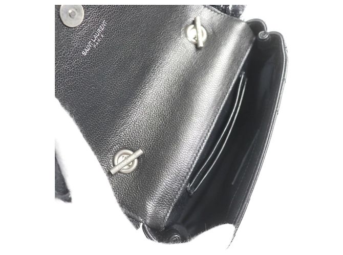 Borsa a Spalla in Pelle Classic Baby Chain di Saint Laurent Nero - vista 9