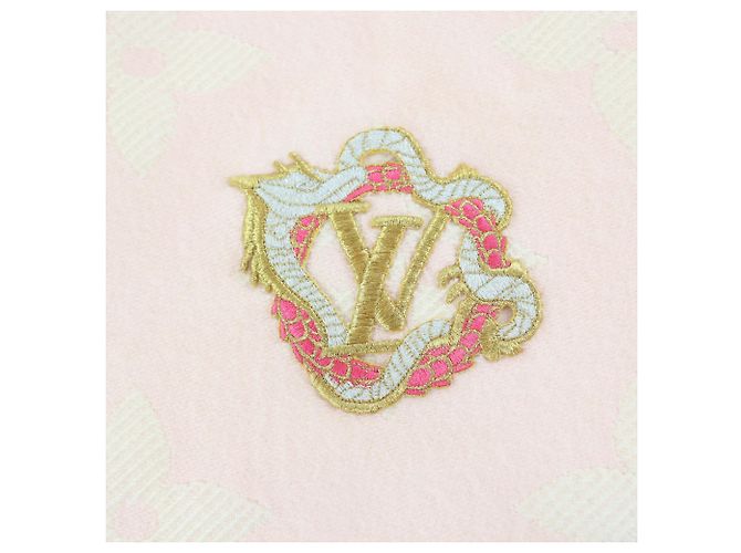 Sciarpa Frangia Preziosa Essenziale Drago Louis Vuitton Rosa Bianco sporco - vista 6
