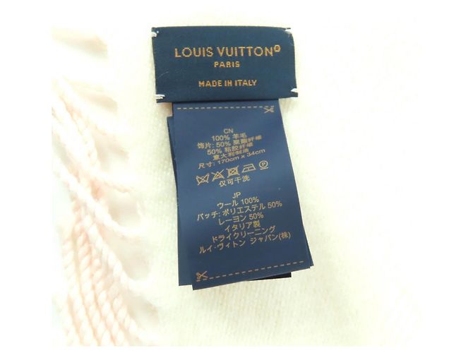 Sciarpa Frangia Preziosa Essenziale Drago Louis Vuitton Rosa Bianco sporco - vista 8