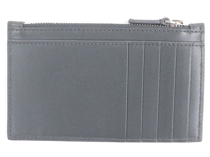 Tarjetero de cuero gris Balenciaga Castaño - vista 3