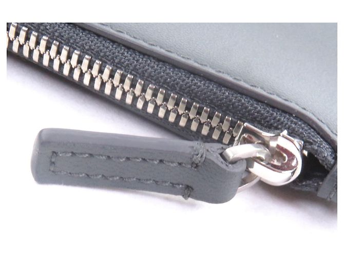 Tarjetero de cuero gris Balenciaga Castaño - vista 8