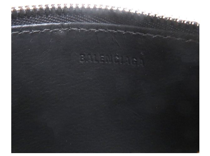 Tarjetero de cuero gris Balenciaga Castaño - vista 9