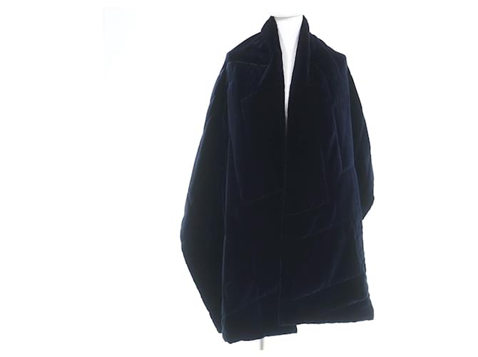 Sciarpa in seta trapuntata con logo Hermès Blu navy - vista 4