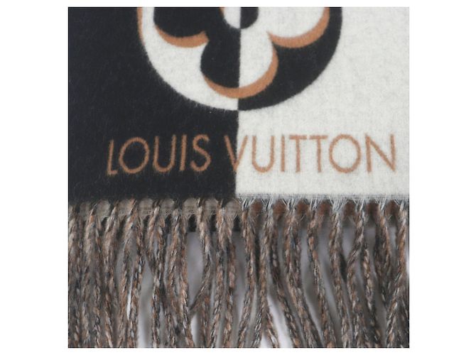 Sciarpa in lana e cashmere con frange Duo Infinity di Louis Vuitton Nero - vista 6