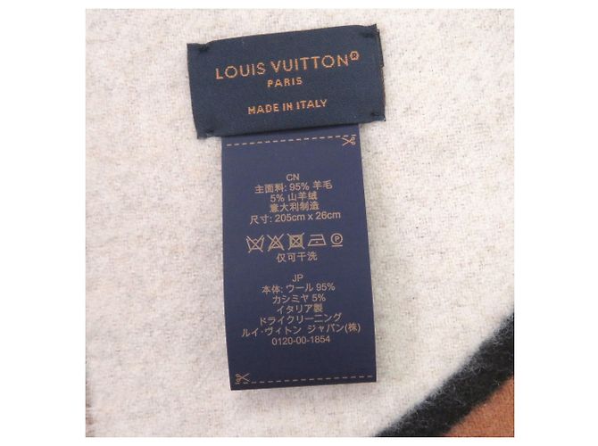 Sciarpa in lana e cashmere con frange Duo Infinity di Louis Vuitton Nero - vista 7