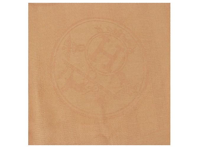 Hermès Hermes New Libris Cashmere Silk Blend Stole Brown - view 10