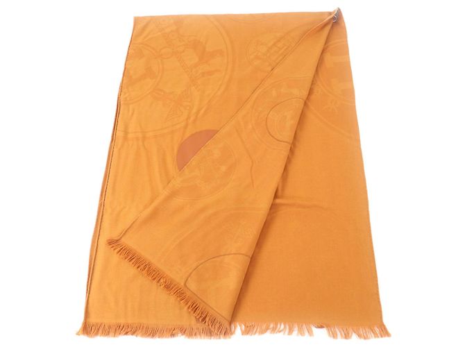Hermès Hermes New Libris Cashmere Silk Blend Stole Brown - view 2
