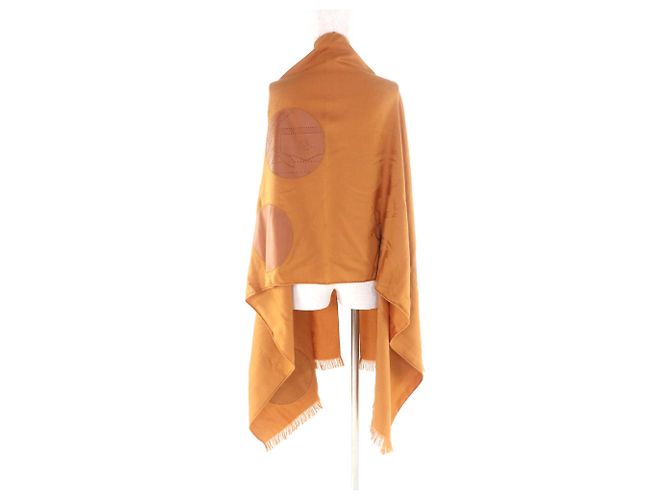 Hermès Hermes New Libris Cashmere Silk Blend Stole Brown - view 5
