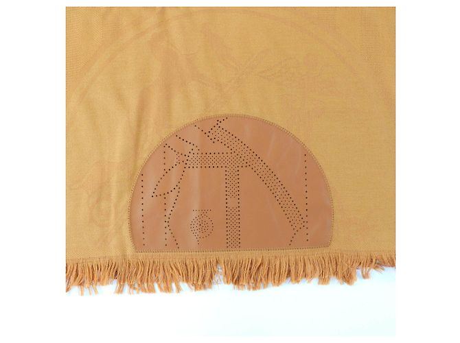 Hermès Hermes New Libris Cashmere Silk Blend Stole Brown - view 8
