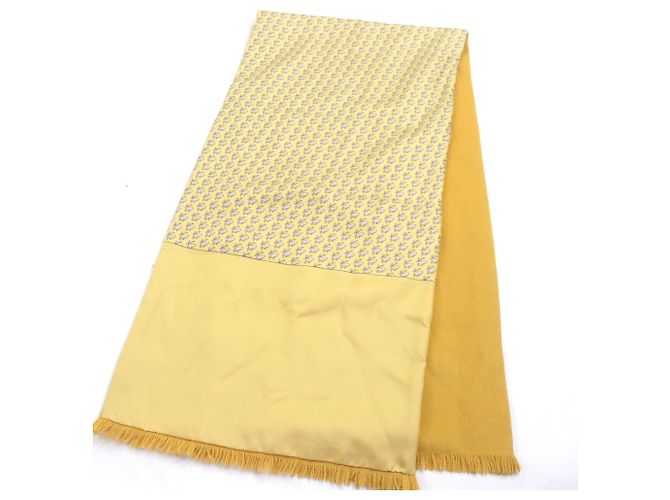 Hermès Sciarpa in seta angora con stampa di cervo HERMES Giallo - vista 3