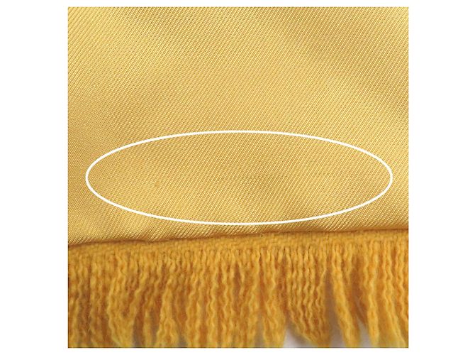 Hermès Sciarpa in seta angora con stampa di cervo HERMES Giallo - vista 7