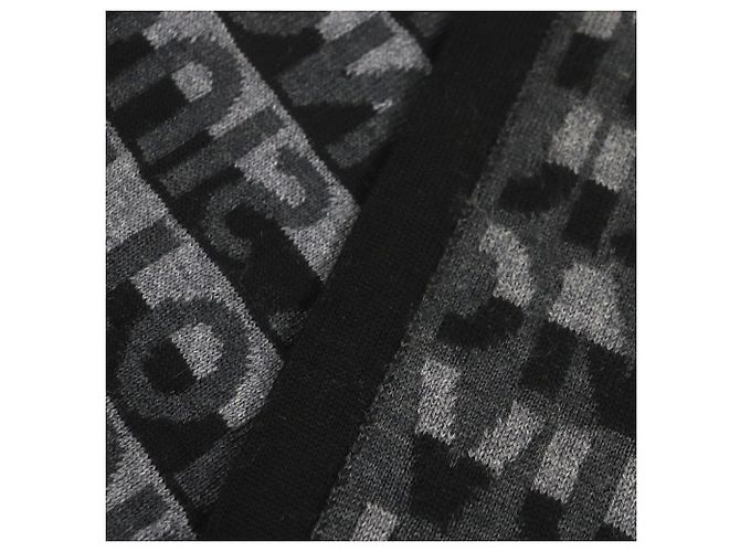 Sciarpa in lana nera Louis Vuitton Nero - vista 4