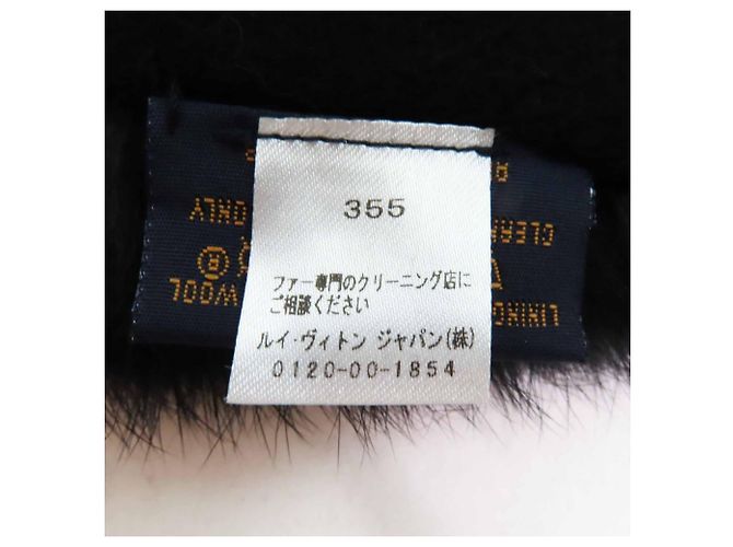 Sciarpa in cashmere e lana nera e blu Louis Vuitton Nero - vista 11