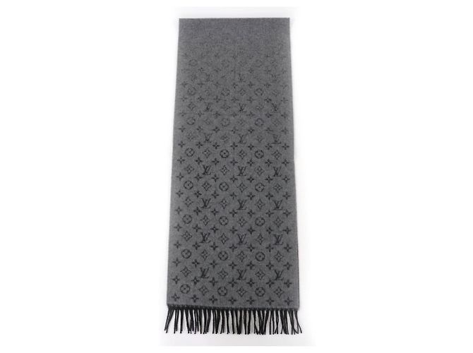 Sciarpa in cashmere e lana Monogram Gradient Louis Vuitton Marrone Nero - vista 3