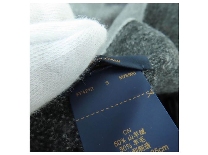 Sciarpa in cashmere e lana Monogram Gradient Louis Vuitton Marrone Nero - vista 7