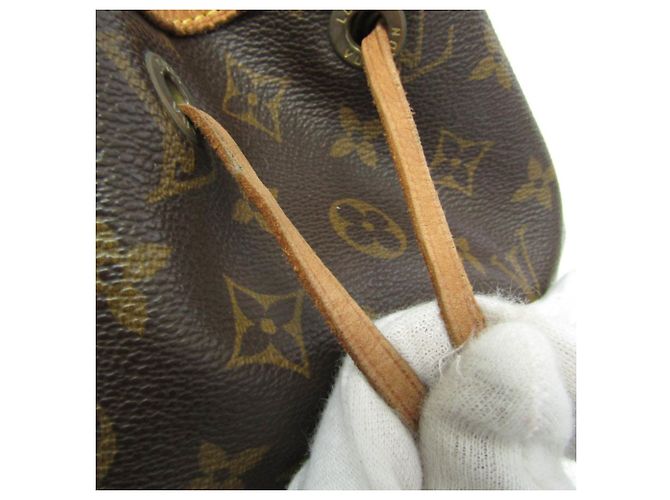 Mochila Montsouris MM Monograma Louis Vuitton para mulheres Marrom - vista 12