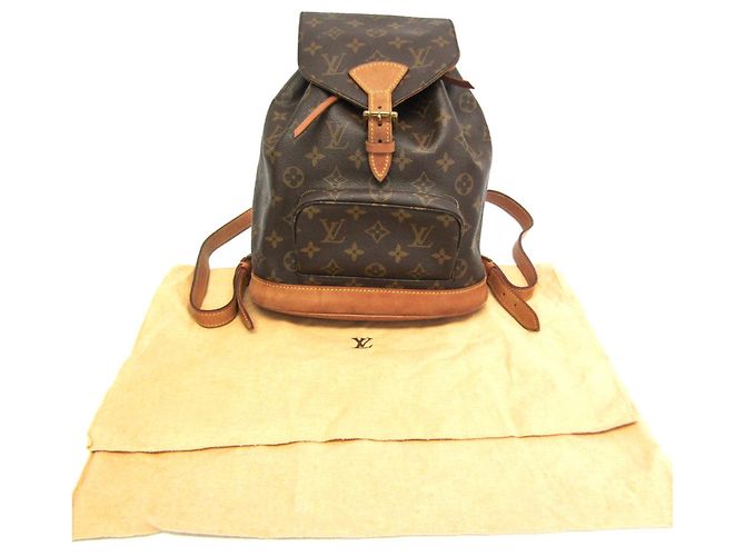 Mochila Montsouris MM Monograma Louis Vuitton para mulheres Marrom - vista 2