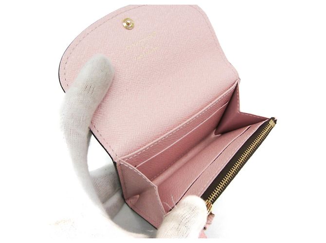Porte-monnaie Rosalie Monogram Louis Vuitton M62361 Marron Rose - vue 4