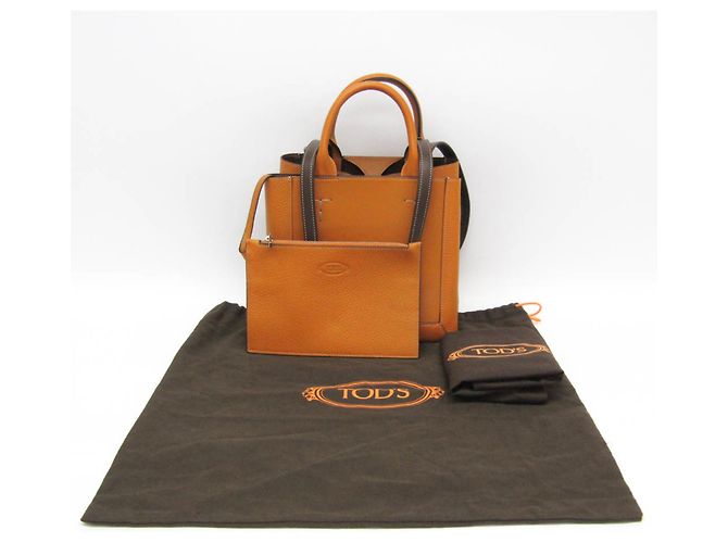 Borsa Tote Double Up di Tod's Marrone scuro Cammello - vista 2