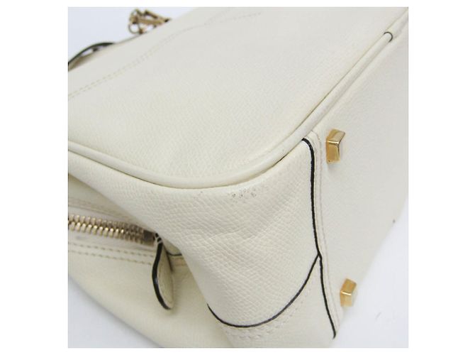 Valextra SERIE S Borsa in pelle media/Borsa a spalla Bianco sporco - vista 4