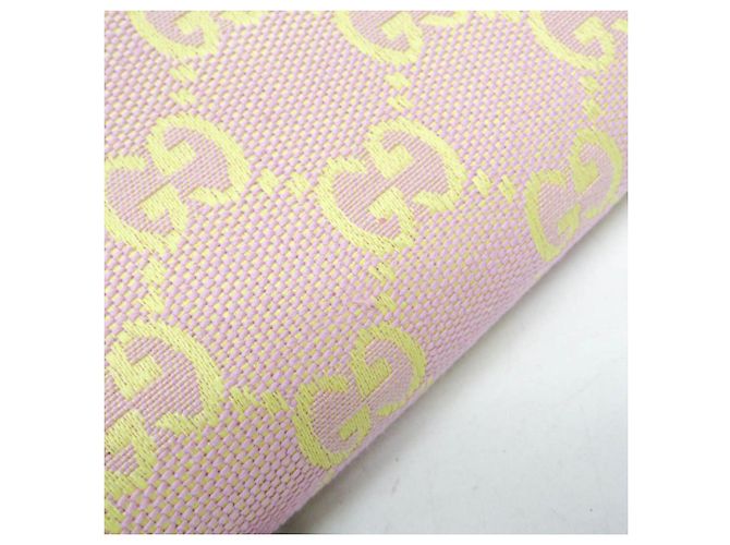 Gucci GG Canvas Mittelgeldbörse Pink Gelb - Ansicht 9