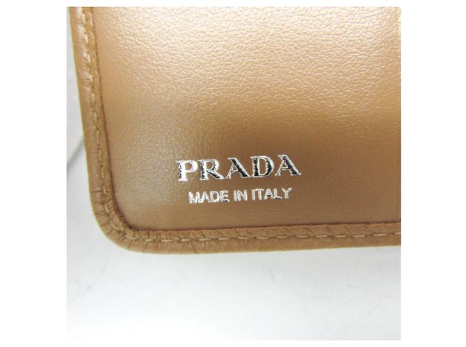 Damenledergeldbörse Prada VITELLO DAINO 1ML018 Kamel - Ansicht 12