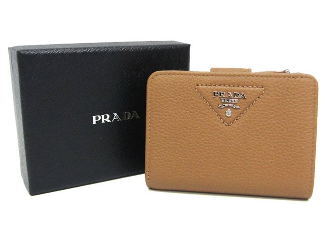 Damenledergeldbörse Prada VITELLO DAINO 1ML018 Kamel - Ansicht 2