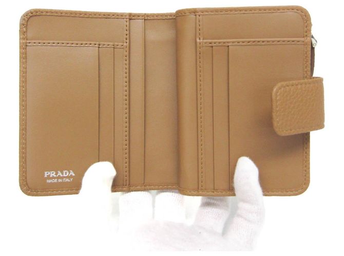 Damenledergeldbörse Prada VITELLO DAINO 1ML018 Kamel - Ansicht 4