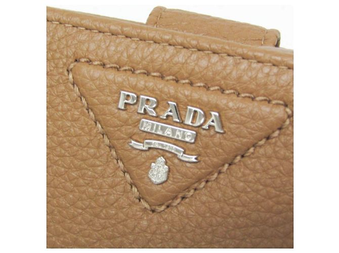 Damenledergeldbörse Prada VITELLO DAINO 1ML018 Kamel - Ansicht 9