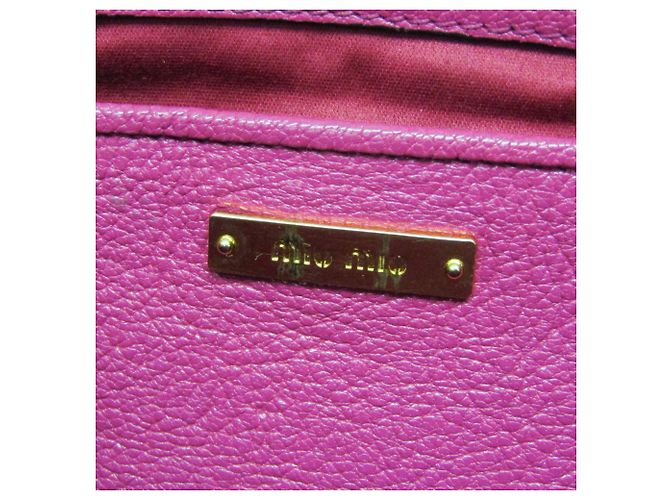 Miu Miu MADRAS RN1016 Borsa in pelle da donna Rosa - vista 15