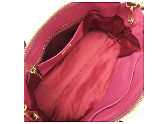 Miu Miu MADRAS RN1016 Borsa in pelle da donna Rosa - vista 3