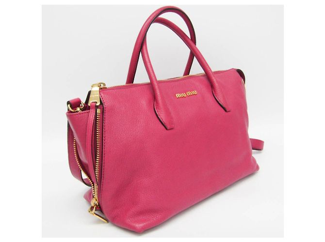 Miu Miu MADRAS RN1016 Borsa in pelle da donna Rosa - vista 7