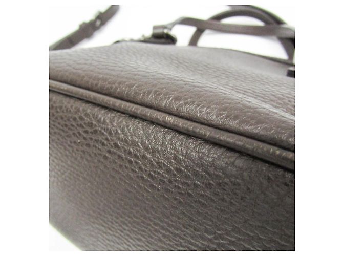 Borsa in pelle Gucci marrone scuro - vista 10
