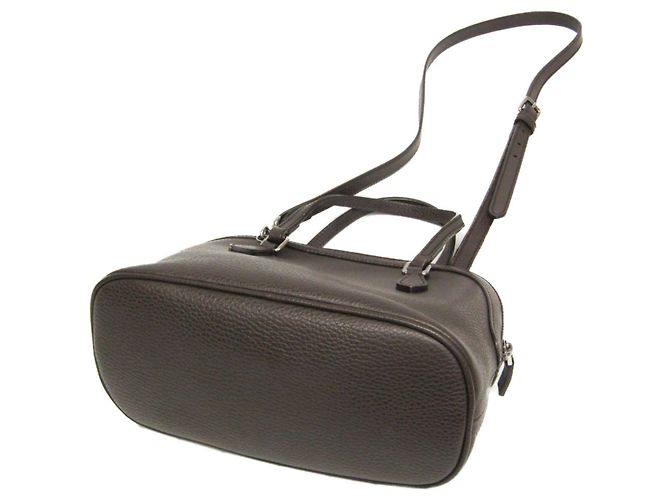 Borsa in pelle Gucci marrone scuro - vista 3