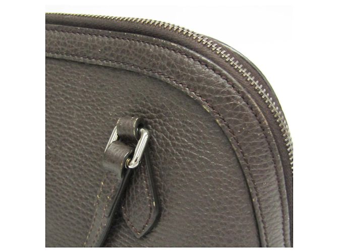 Borsa in pelle Gucci marrone scuro - vista 6