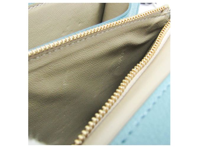 Céline Borsa a spalla in pelle Celine Classic Box Medium Blu chiaro - vista 17